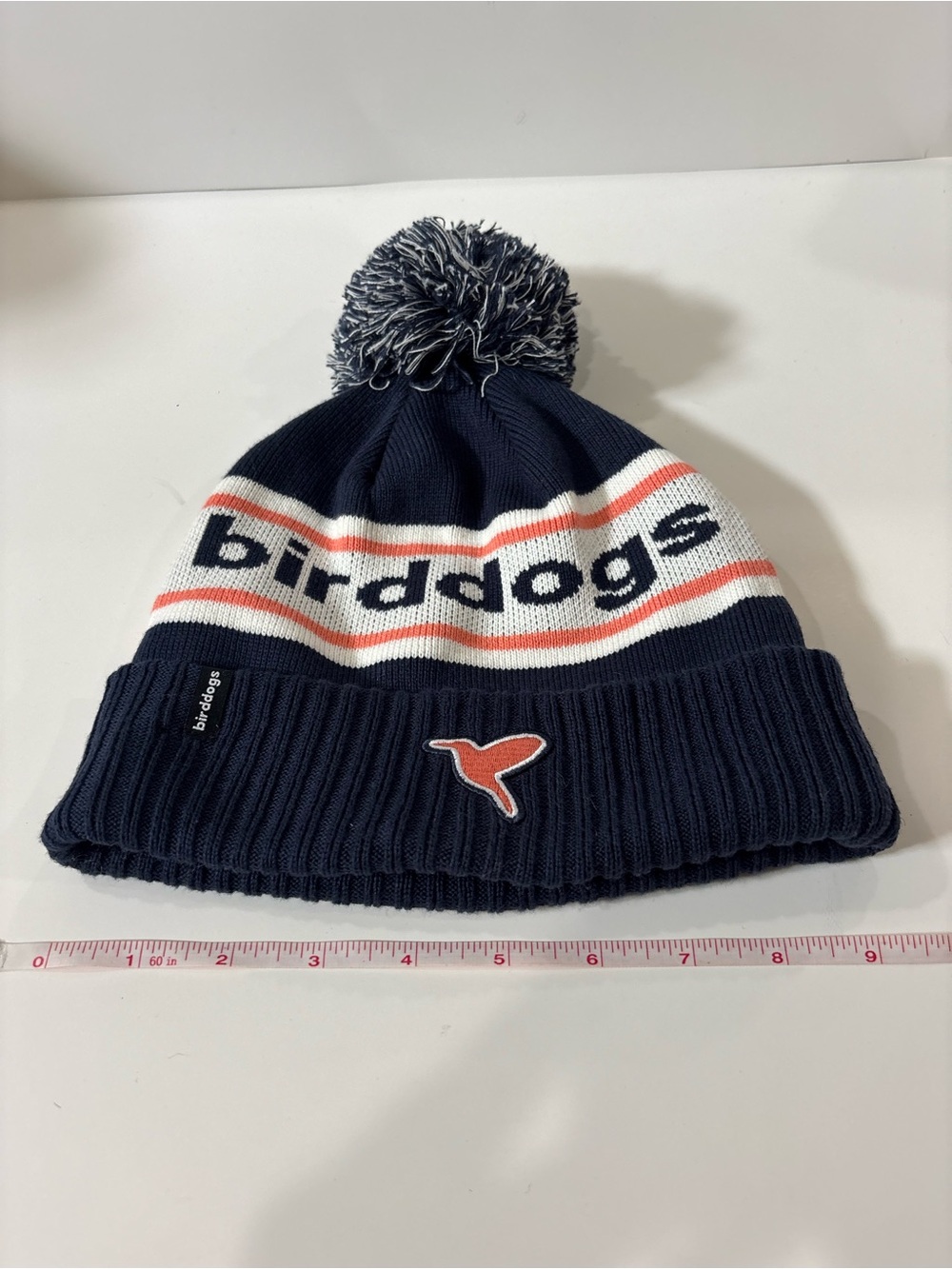 Birddogs Navy toque with pompom